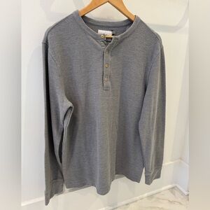 Goodfellow & Co Gray Long Sleeve Waffle Henley